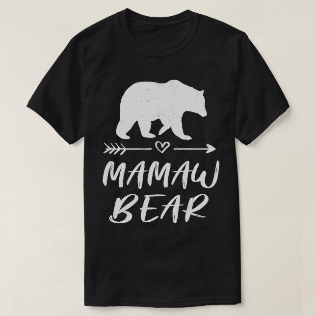 Mamaw Bear  Matching Family Mama Bear Camping Gift T-Shirt (Design Front)