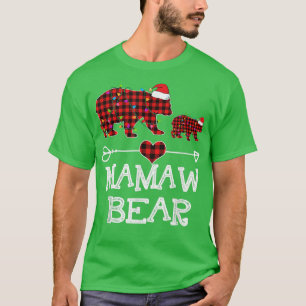 Mamaw Bear Shirt, Red Buffalo Plaid Mamaw Bear Paj T-Shirt