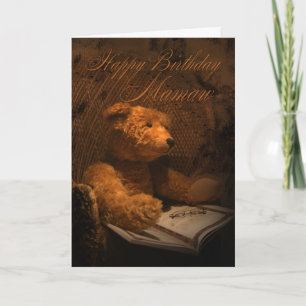 Mamaw Birthday Card - Old Fashioned Teddy Bear