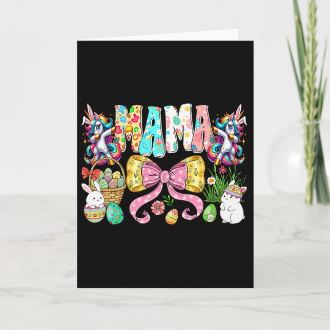 Mamaw Bunny Matching Family Group Rabbit Easter Da Card (Front)