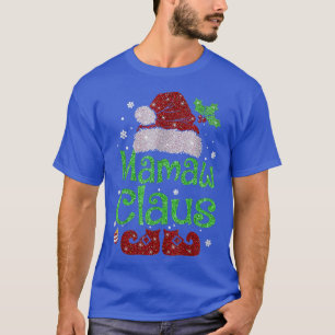 Mamaw Claus Christmas Pajama Family Matching Xmas T-Shirt