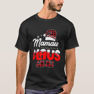 Mamaw Claus Santa Christmas Matching Family Pajama T-Shirt