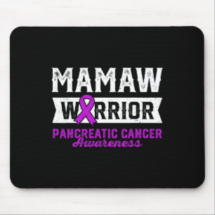 Mamaw Of A Warrior Pancreatic Purple Ribbon Suppor Mouse Pad
