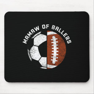 Mamaw Of Llers Funny Soccer Footll Grandma Mamaw Mouse Pad