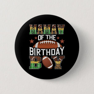 Mamaw Of The Birthday Boy Football Lover Game Day  6 Cm Round Badge