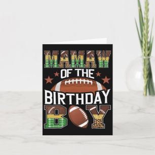 Mamaw Of The Birthday Boy Football Lover Game Day Card
