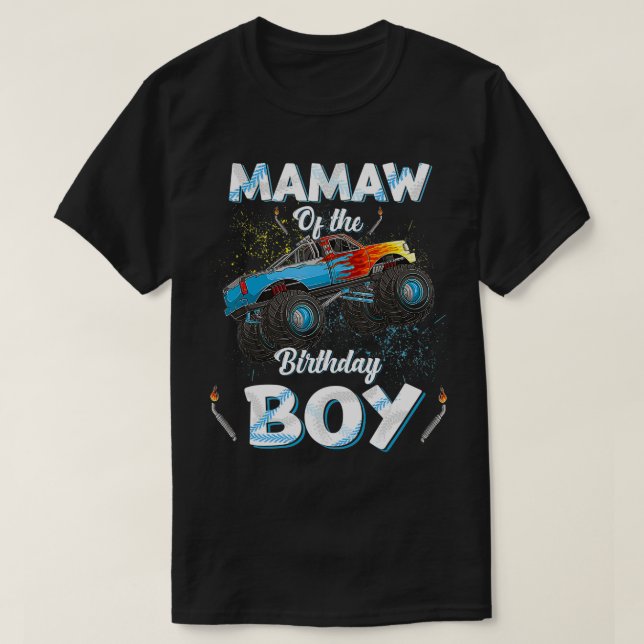 Mamaw Of The Birthday Boy Monster Truck Bday Women T-Shirt (Design Front)
