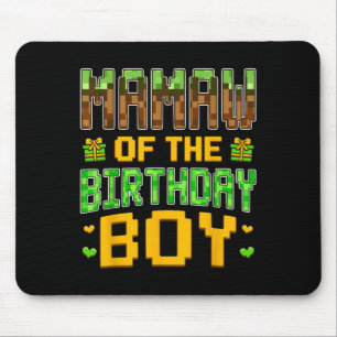 Mamaw Of The Birthday Boy Video Gamer Birthday Par Mouse Pad