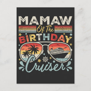 Mamaw of the Birthday Cruiser Vacation Postcard