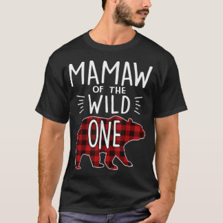 Mamaw of the Wild One Buffalo Plaid Lumberjack 1st T-Shirt