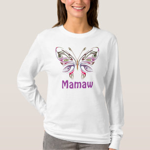 Mamaw Personalised Butterfly T-Shirt