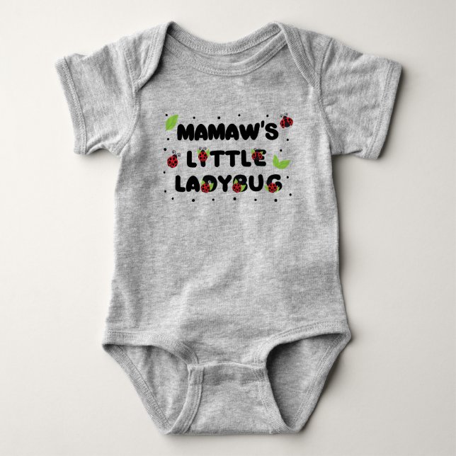Mamaw's Little Ladybug - Cute  Baby Bodysuit (Front)
