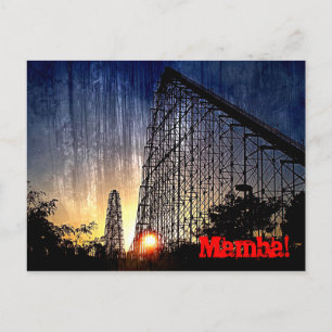 Mamba Rollercoaster World's of Fun Kansas City Postcard