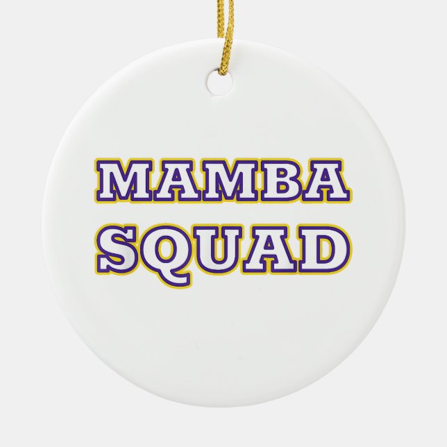 Mamba Squad funny Clothing for Snake Lover Ceramic Tree Decoration (Front)