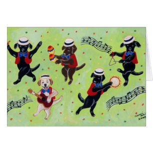 Mambo Labrador Musicians Painting