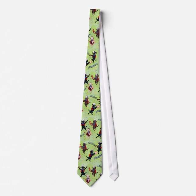 Mambo Labrador Musicians Painting Tie (Front)