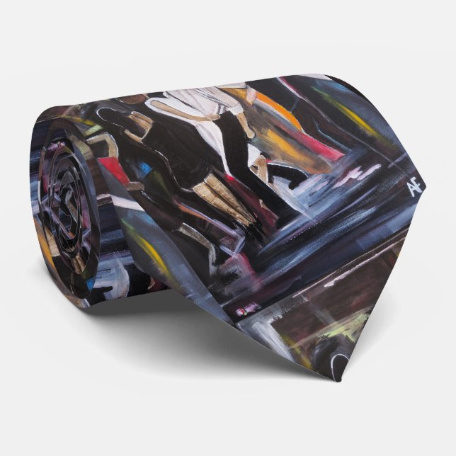 Mambo Night Painting by Alfred Fox Tie (Rolled)