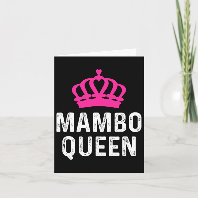 Mambo Queen - Mambo Dancer Dancing Gift For Ballro Card (Front)