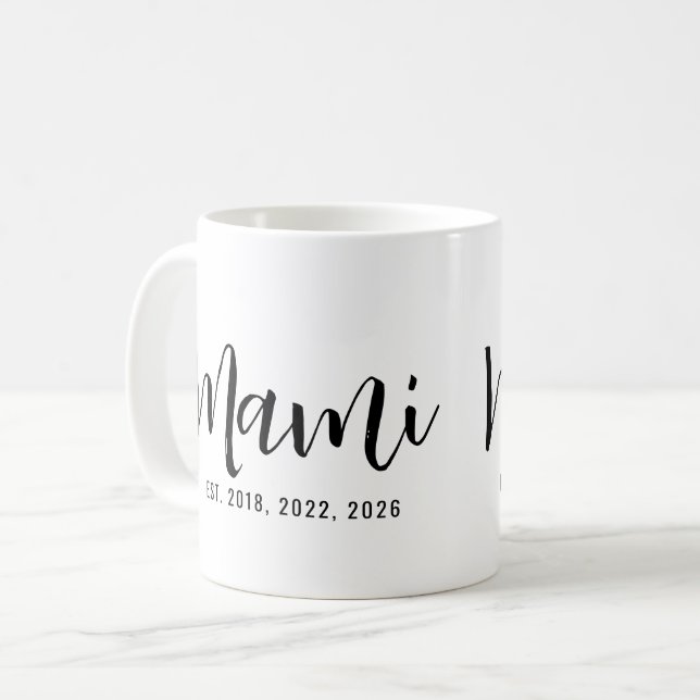 Mami Established New Mother Gift Coffee Mug (Front Left)