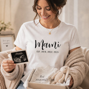 Mami Established New Mum Gift T-Shirt