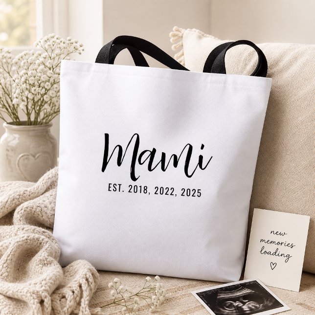Mami Established New Mum Gift Tote Bag (Creator Uploaded)