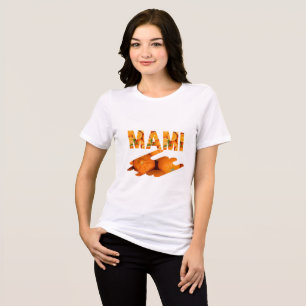 MAMI Orange Typography Art Tri-Blend Shirt