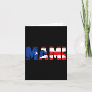Mami Puerto Rico Flag Pride Mothers Day Puerto Ric Card
