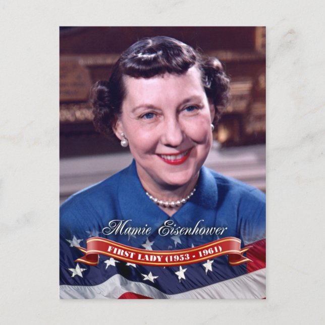 Mamie Eisenhower, First Lady of the U.S. Postcard (Front)