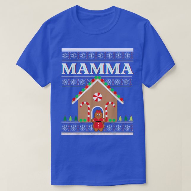Mamma Funny Christmas Ugly Sweater Gingerbread Xma (Design Front)