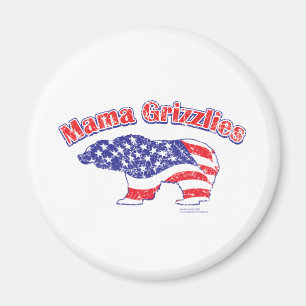 Mamma-Grizzly-Distressed Magnet
