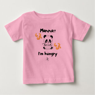 Mamma I'm hungry panda baby t-shirt