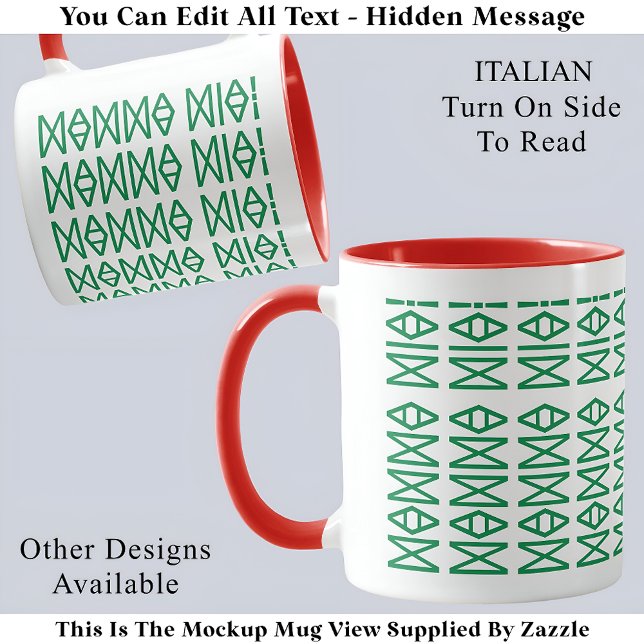 Mamma Mia! Italian Hidden Message 150G Funny Quote Mug (Creator Uploaded)