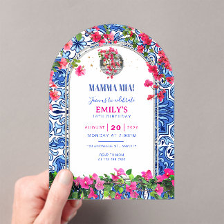 Mamma Mia Themed Birthday Invitation Template