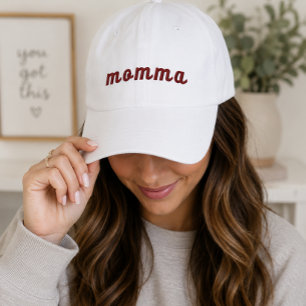 'Mamma' New Mum Mother's Day Baby Shower Gift Embroidered Hat