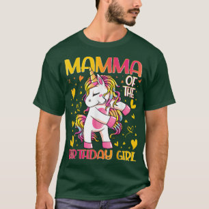 Mamma of the Birthday Girl Flossing Unicorn Mum Mo T-Shirt