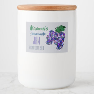Mamma's Homemade Jam Grapes Customise Food Label