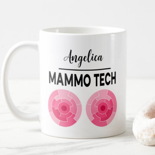 MAMMO TECH Mammography Technologist Custom Name Coffee Mug (Creator Uploaded)