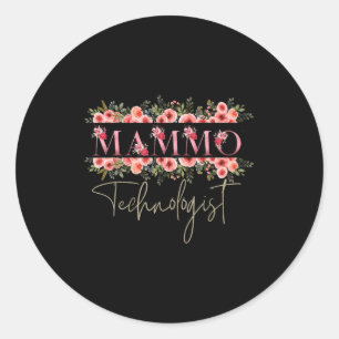 Mammo Technologist Mammography Tech  Classic Round Sticker