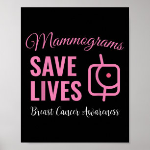 Mammograms Save Lives Breast Cancer Awareness Poster