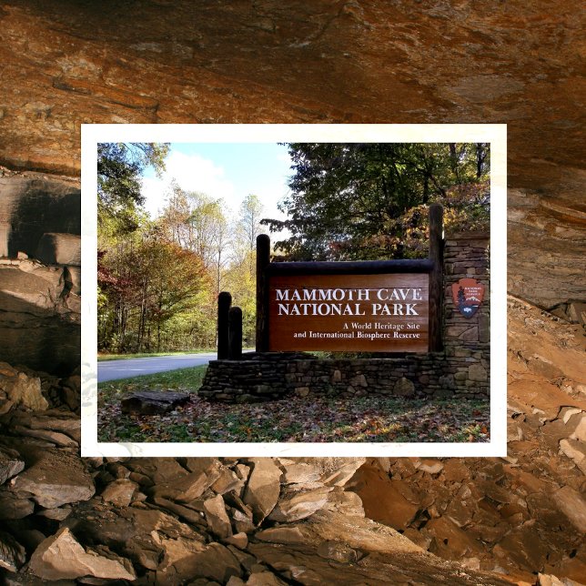 Mammoth Cave Entrance Sign, National Park Postcard (Creator Uploaded)