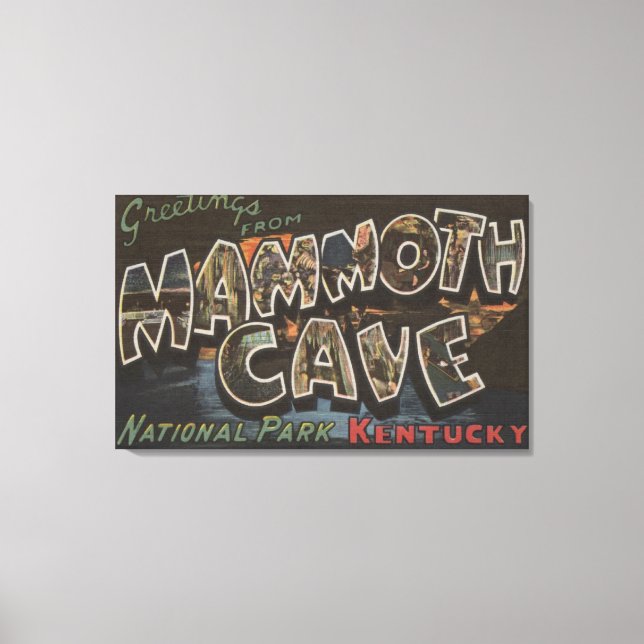 Mammoth Cave, Kentucky - Large Letter Scenes Canvas Print (Front)
