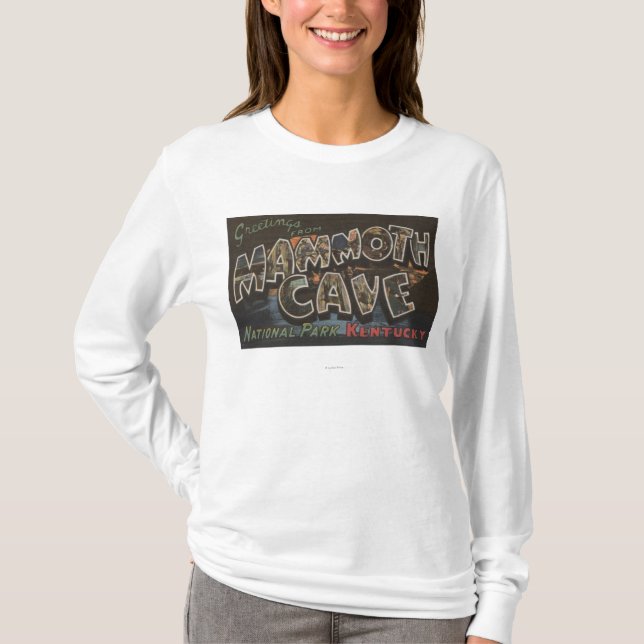 Mammoth Cave, Kentucky - Large Letter Scenes T-Shirt (Front)