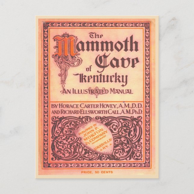 Mammoth Cave Kentucky vintage book cover Postcard (Front)