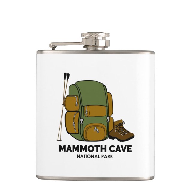 Mammoth Cave National Park Backpack Hip Flask (Front)