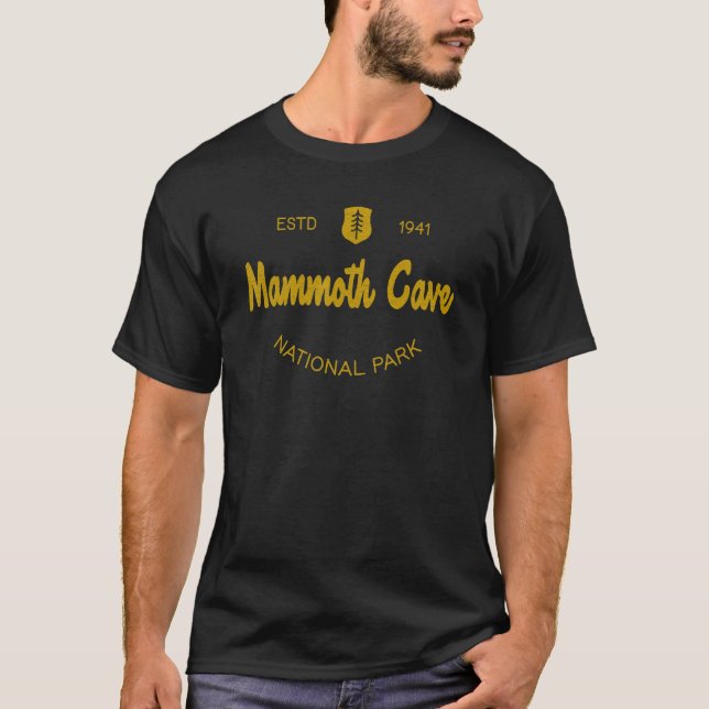 Mammoth Cave National Park Classic Script Style Te T-Shirt (Front)