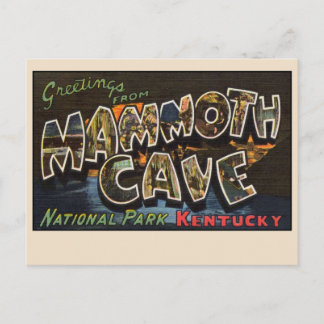 Mammoth Cave National Park, Kentucky Vintage Linen Postcard