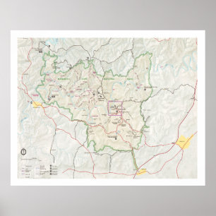 Mammoth Cave National Park Map (1999)  Poster