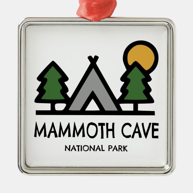 Mammoth Cave National Park Metal Tree Decoration (Front)