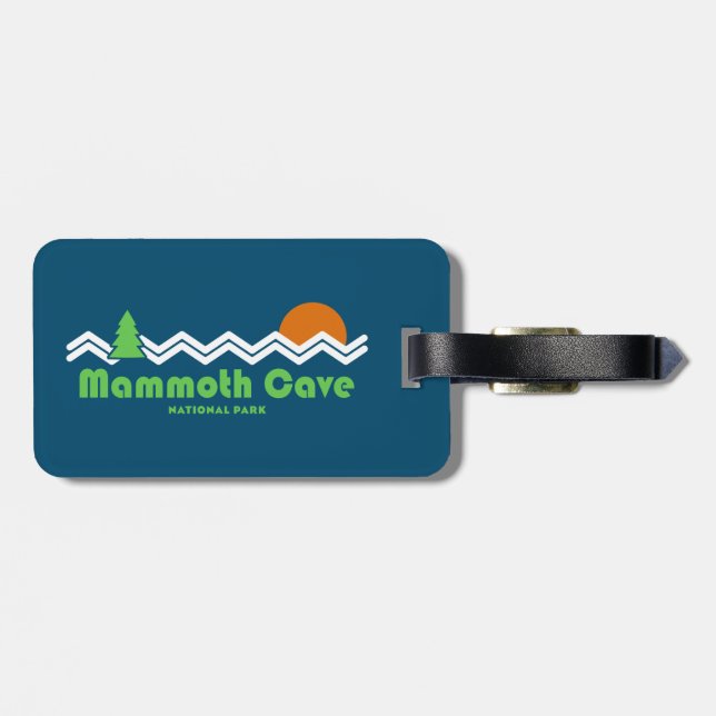 Mammoth Cave National Park Retro Luggage Tag (Back Horizontal)