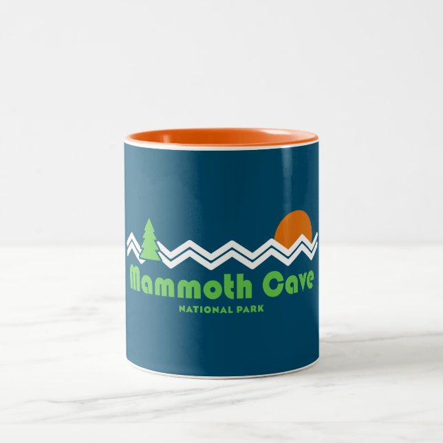 Mammoth Cave National Park Retro Two-Tone Coffee Mug (Center)